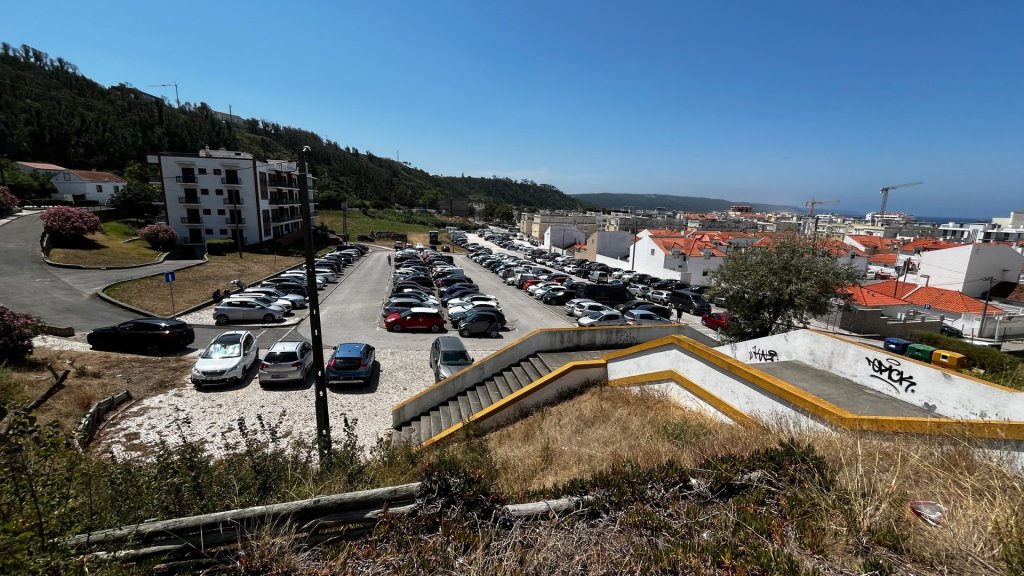 Parking near Bus-station area in Nazare.