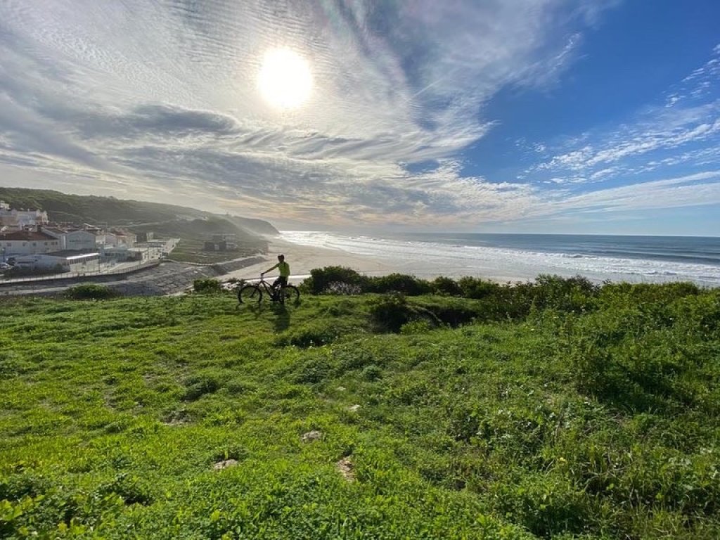 Wild Cliffs & Red Deer: Half-Day Nazaré North Coast E-Bike Tour.